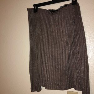 Brown sparkle off the shoulder